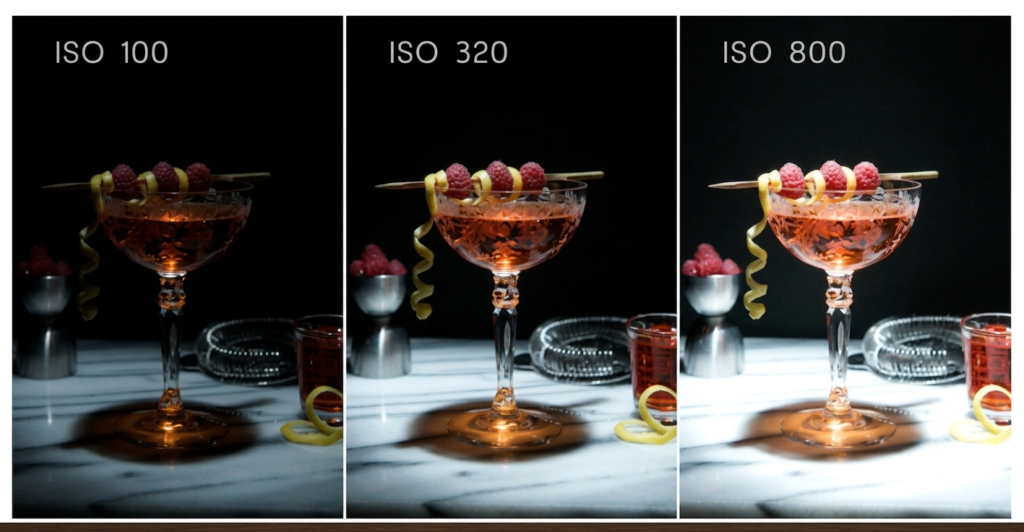 ISO funções da câmera fotográfica