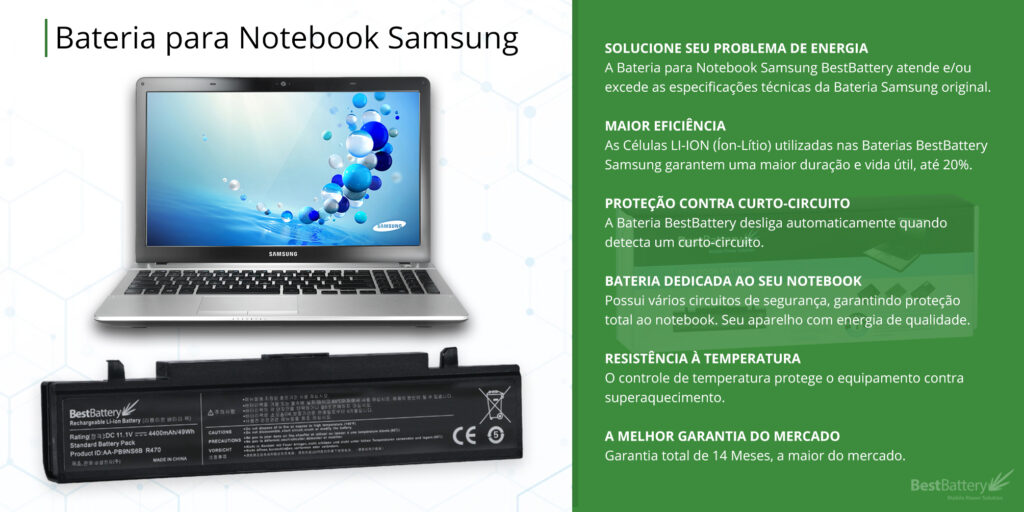 Bateria para notebook Samsung