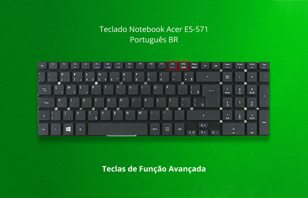 teclas de função avançada teclado notebook