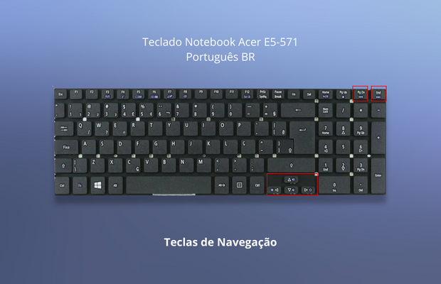 teclas de navegação teclado notebook