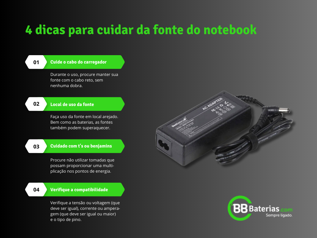 fonte de notebook original e universal