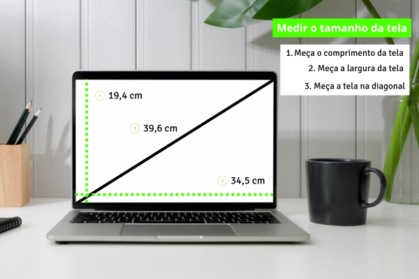 tamanho da tela do notebook