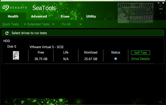 como saber se o ssd está funcionando seagate
