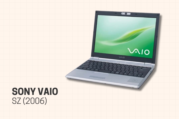 evolução das telas de notebook Sony VAIO SZ (2006)