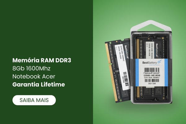 memória RAM para notebook acer